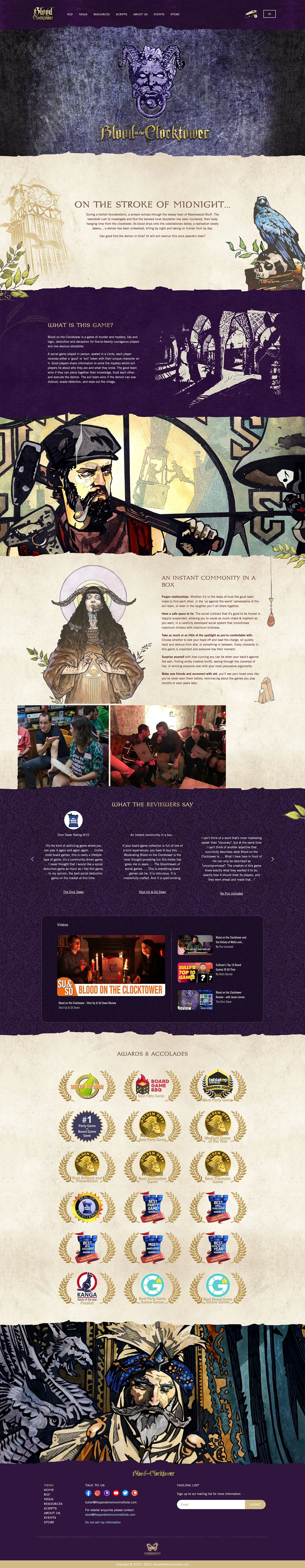 Screenshot of BloodOnTheClocktower.com