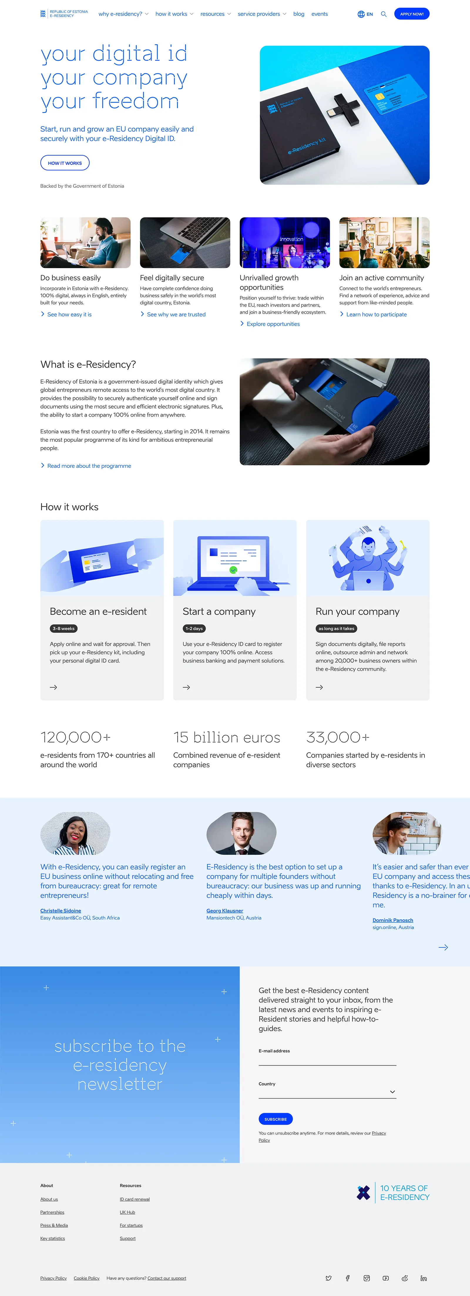 Screenshot of e-Resident.gov.ee