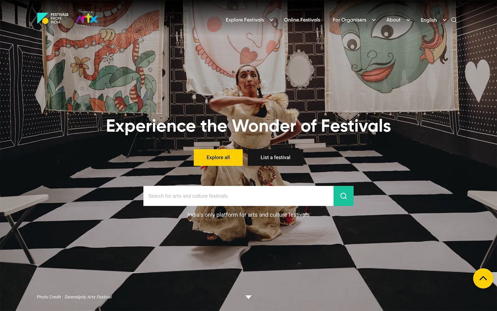 Screenshot of FestivalsFromIndia.com