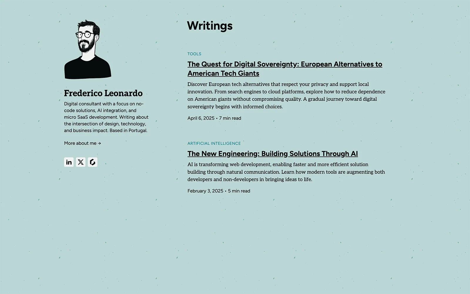 Screenshot of FredericoLeonardo.com