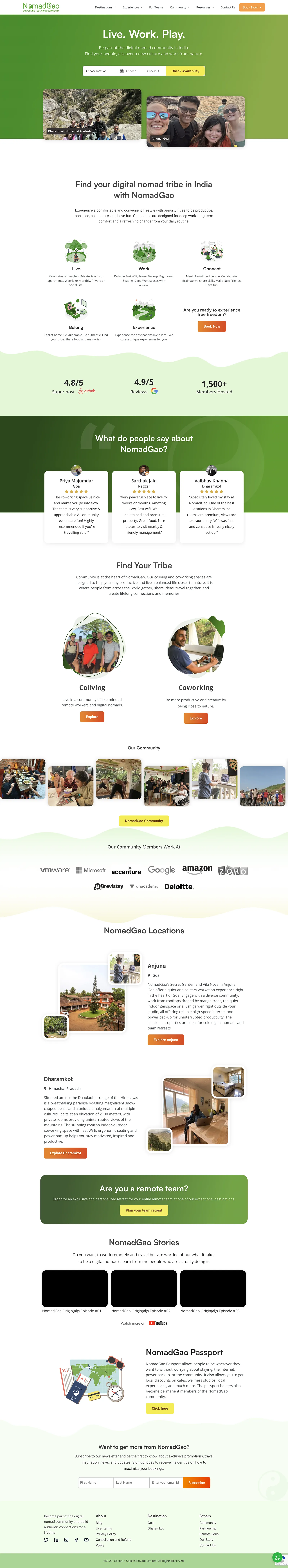 Screenshot of NomadGao.com