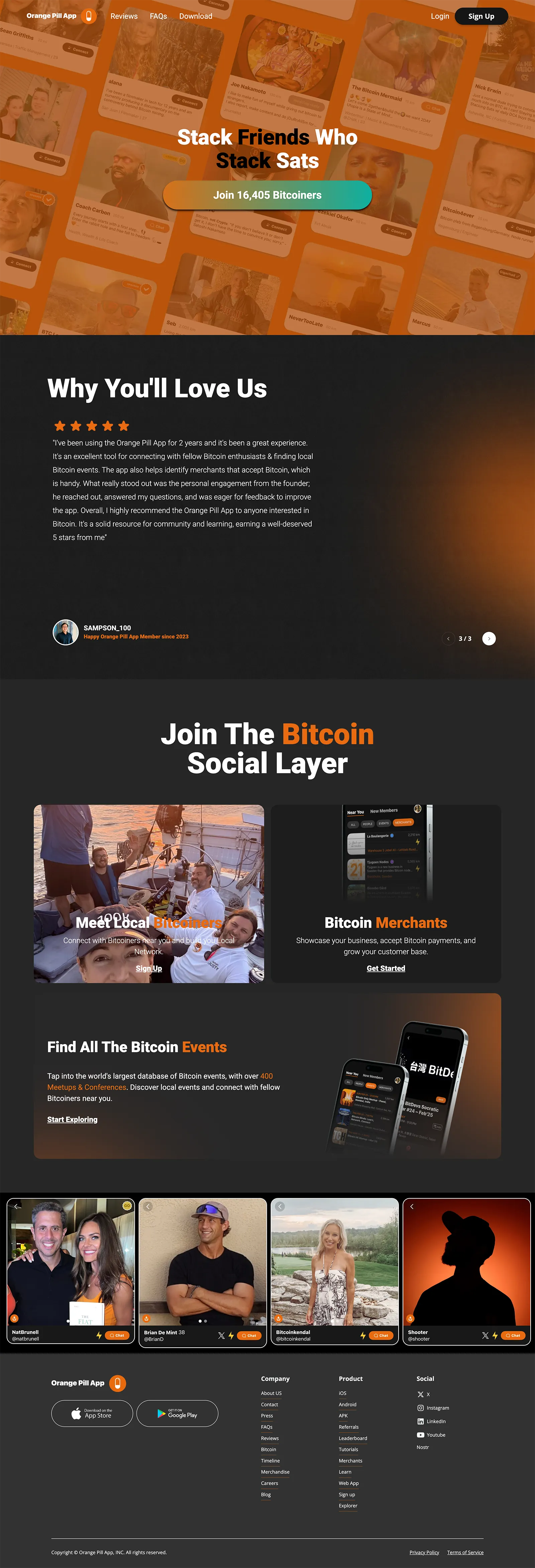Screenshot of OrangePillApp.com