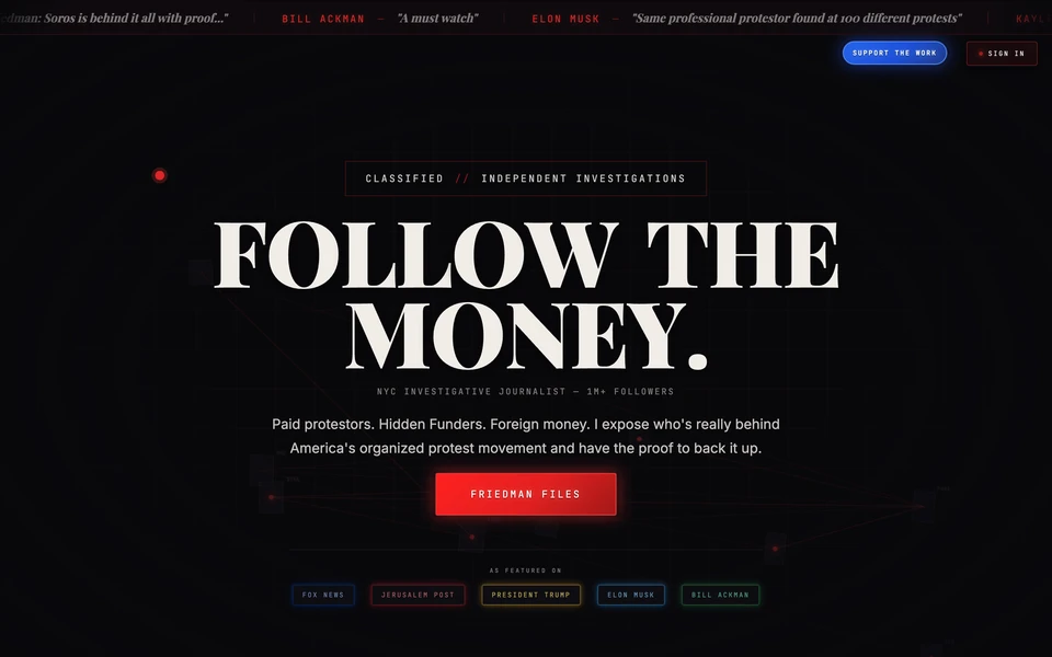 Screenshot of NateFriedmanShow.com
