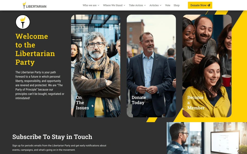 Screenshot of LP.org