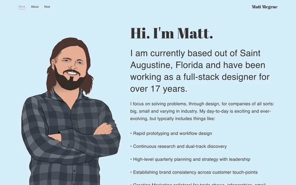 Screenshot of MattMegrueDesign.com