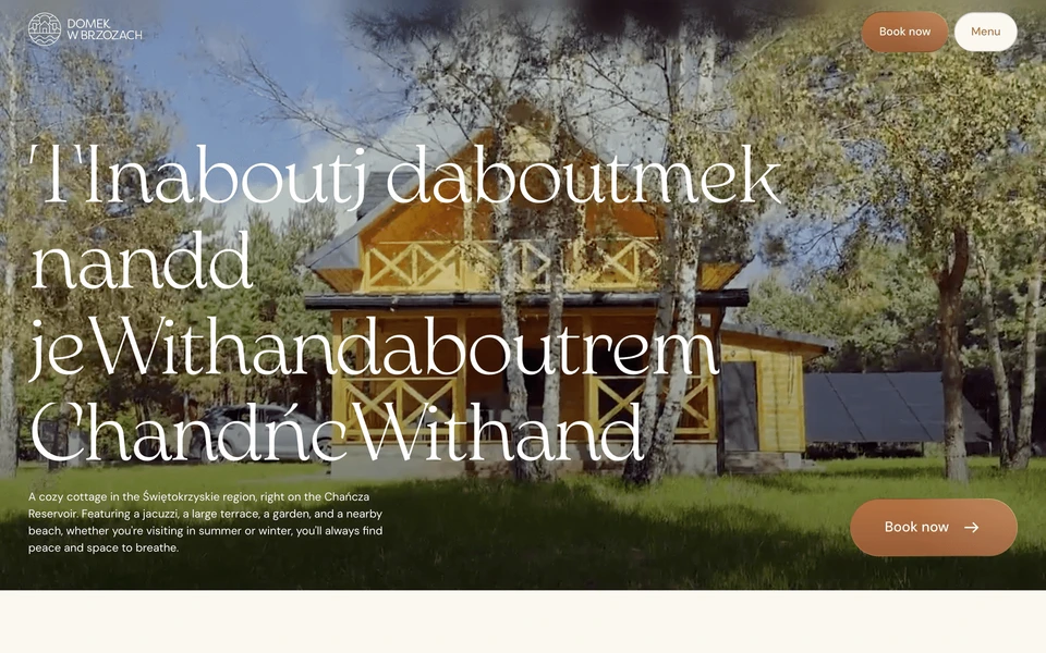 Screenshot of DomekWBrzozach.pl