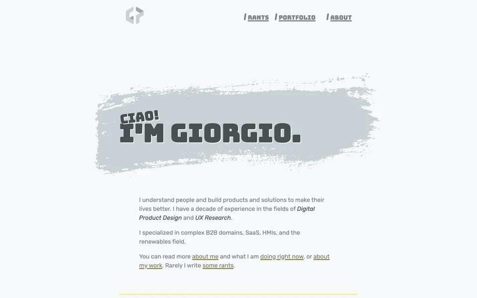 Screenshot of GiorgioPretto.com