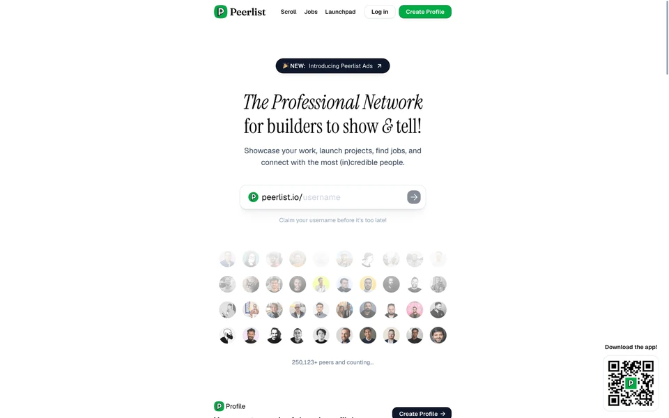 Screenshot of PeerList.io
