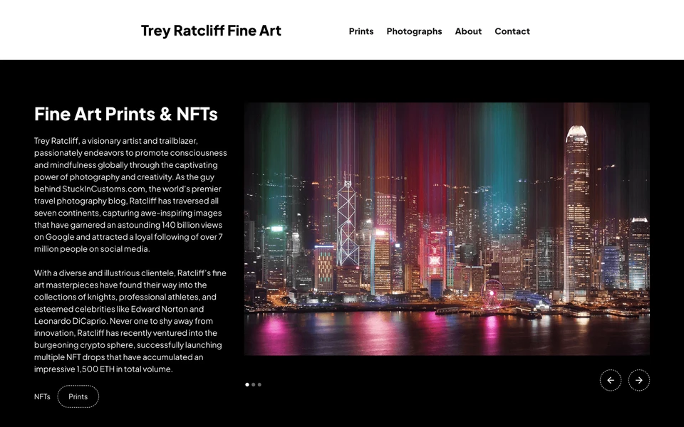 Screenshot of TreyRatcliff.com