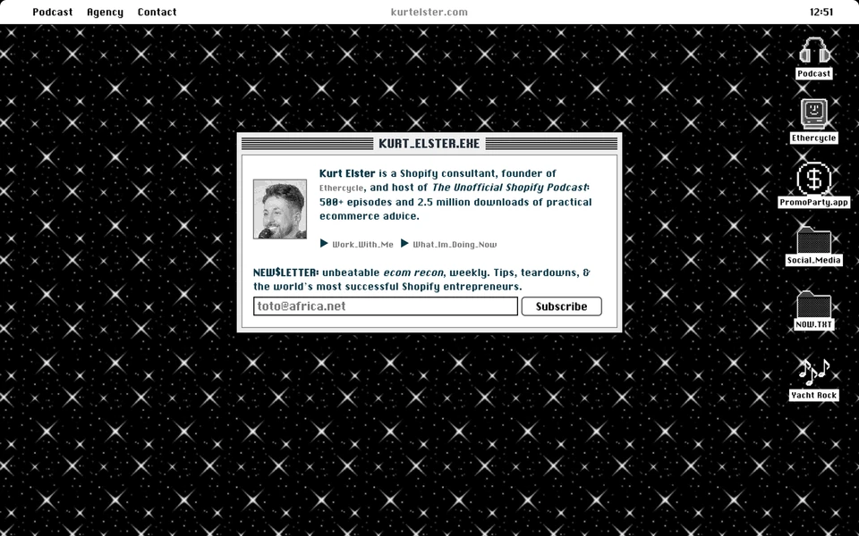 Screenshot of KurtElster.com