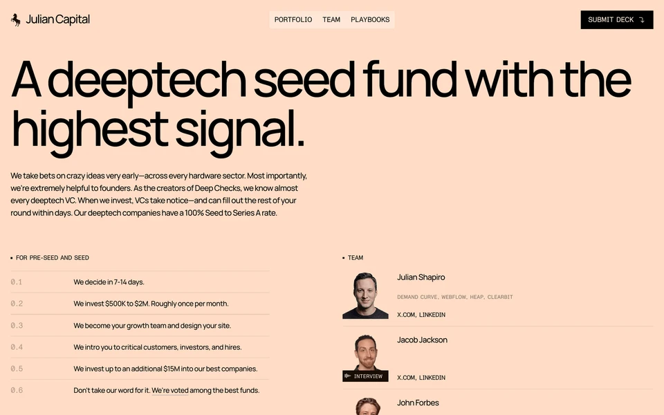 Screenshot of Julian.Capital