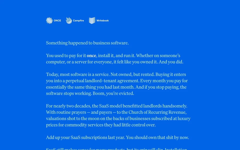 Screenshot of Once.com