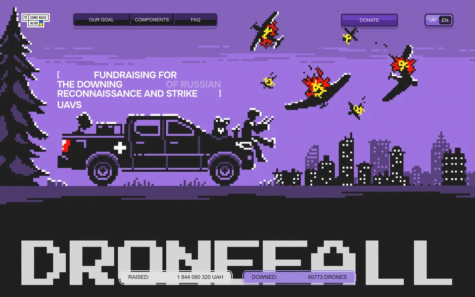 Screenshot of SaveLife.in.ua Dronefall