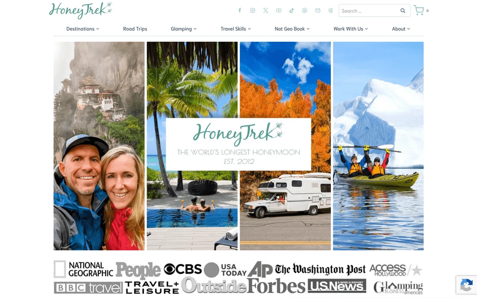 Screenshot of HoneyTrek.com