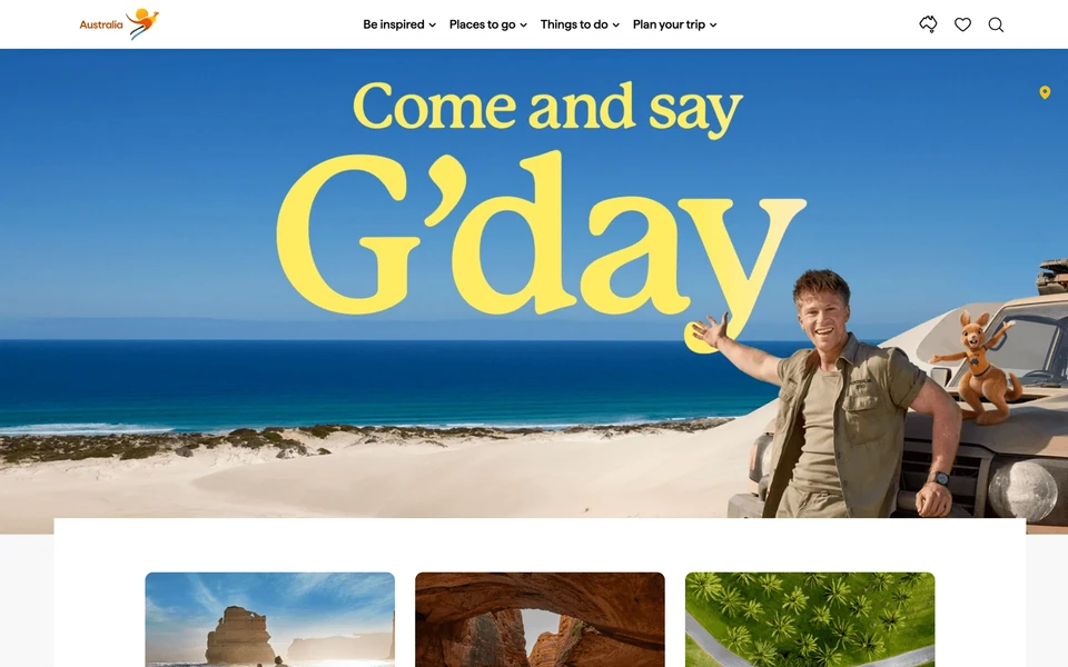 Screenshot of Australia.com