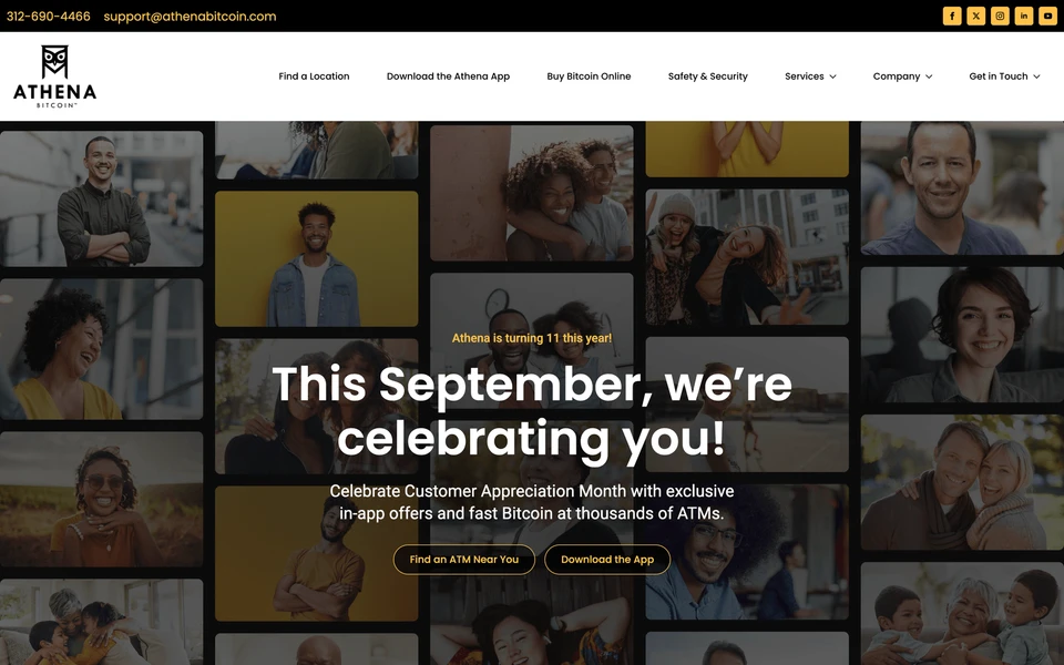 Screenshot of AthenaBitcoin.com
