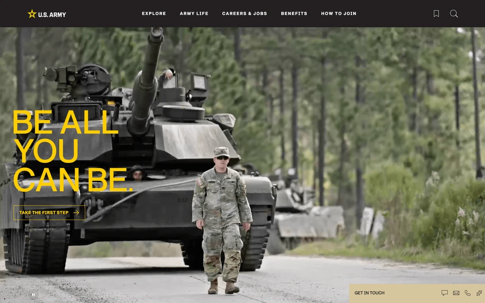 Screenshot of GoArmy.com
