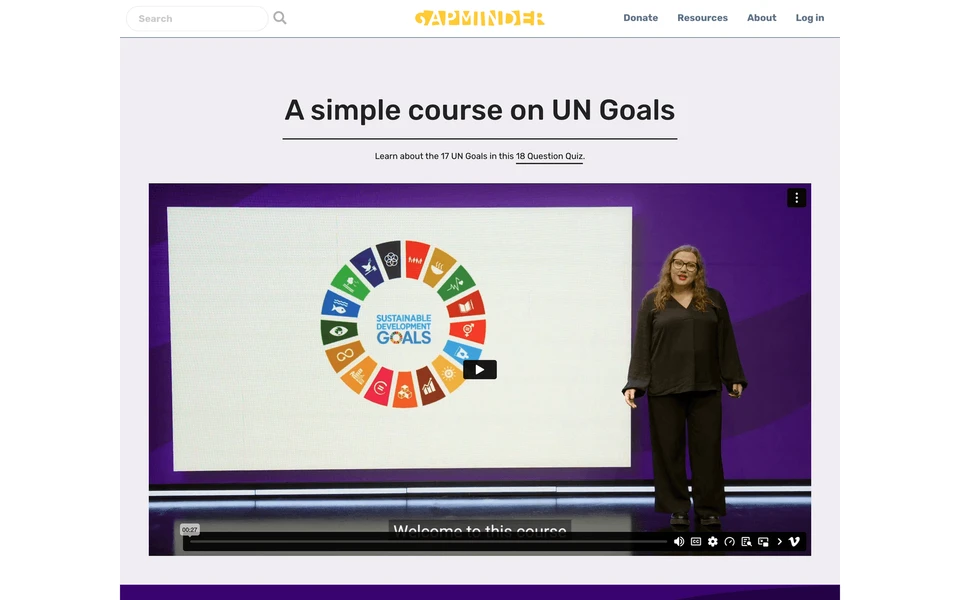 Screenshot of Gapminder.org