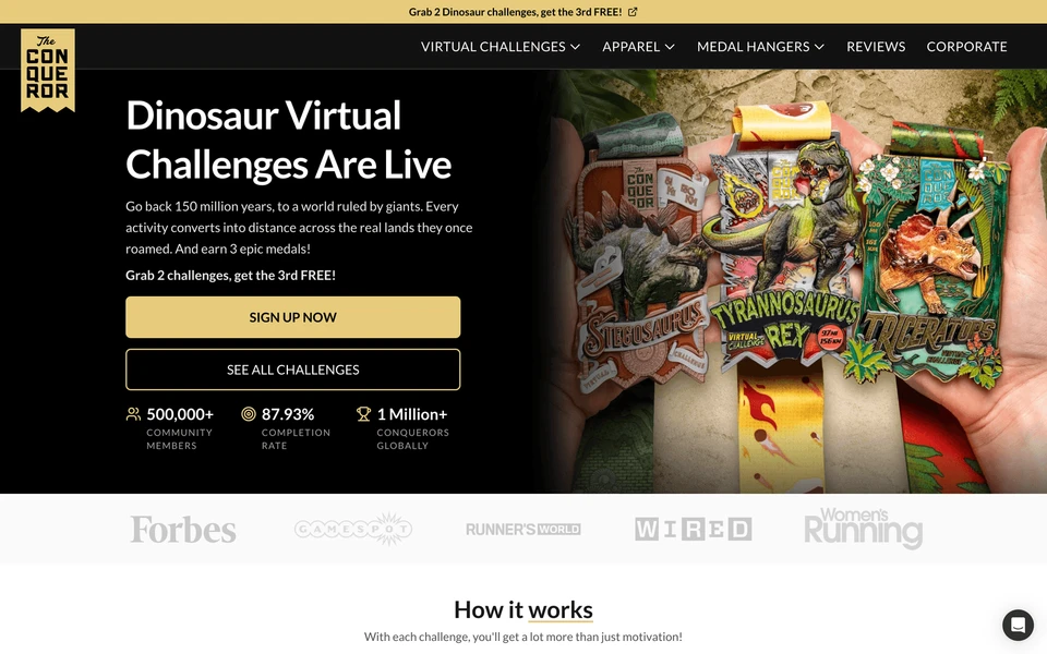 Screenshot of TheConqueror.events