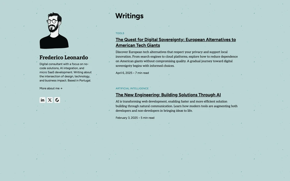 Screenshot of FredericoLeonardo.com