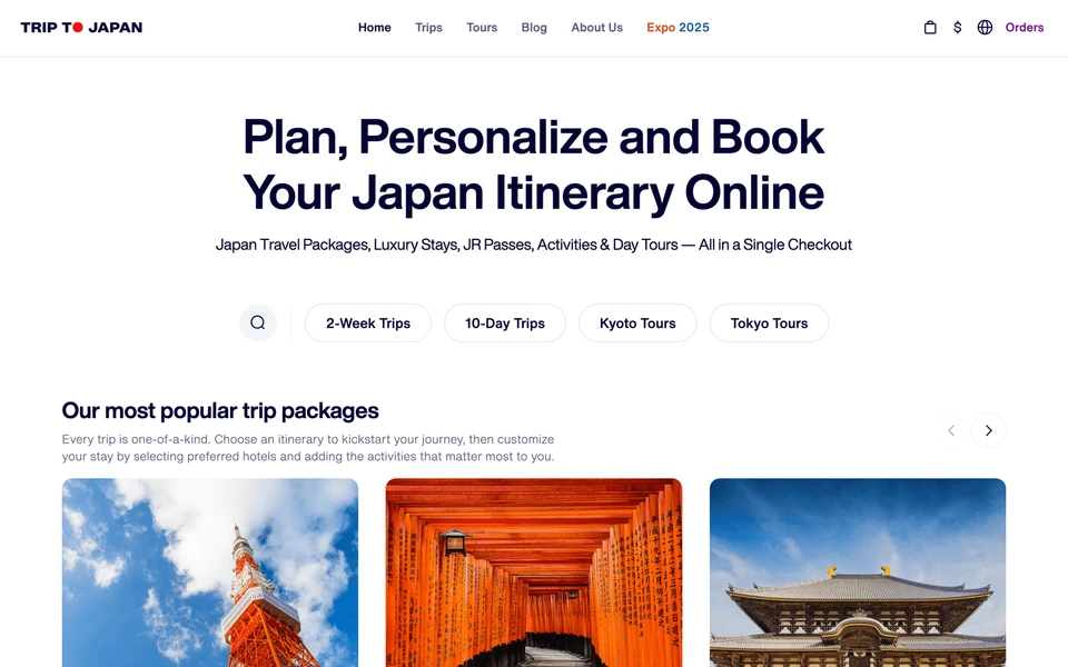 Screenshot of TripToJapan.com