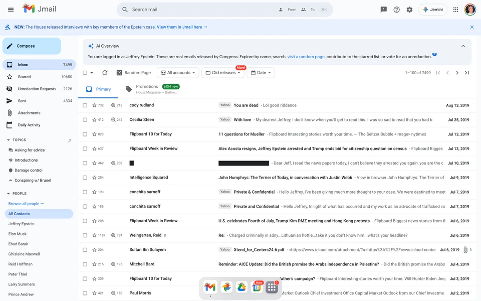 Screenshot of Jmail.world