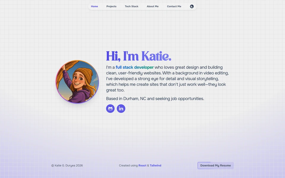 Screenshot of KatieGD.github.io