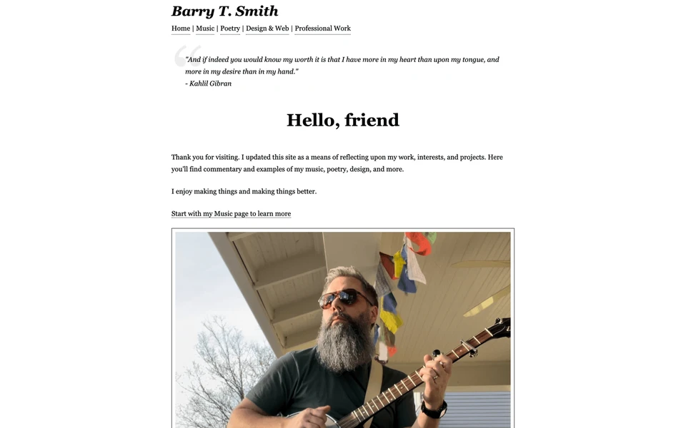 Screenshot of BarryTSmith.com