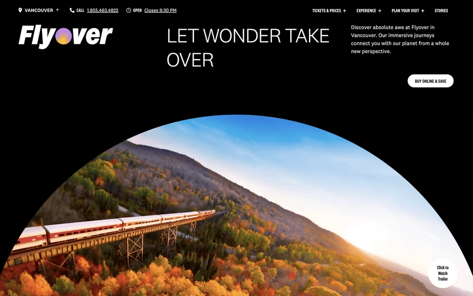 Screenshot of ExperienceFlyover.com