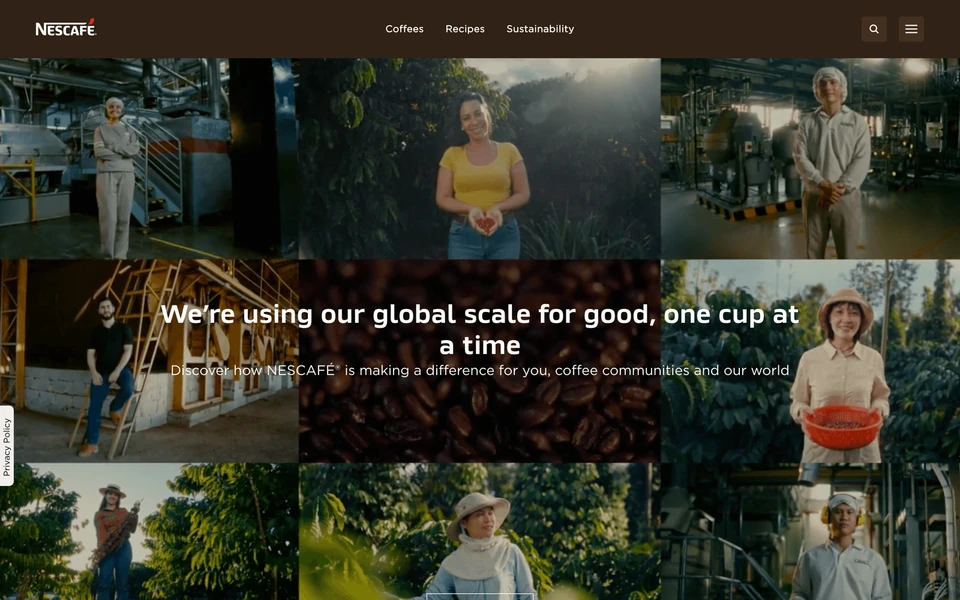 Screenshot of Nescafe.com