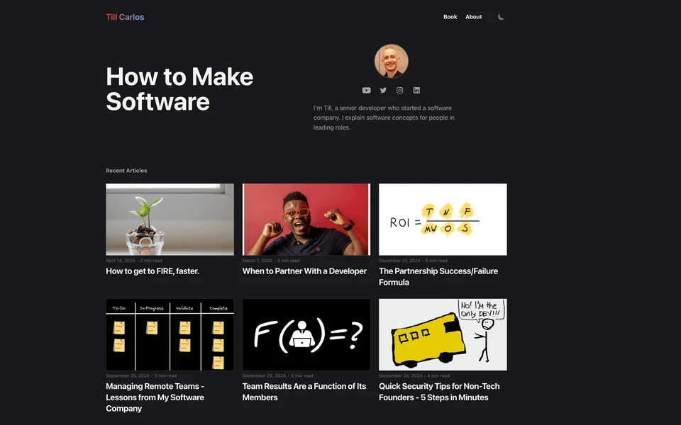 Screenshot of TillCarlos.com