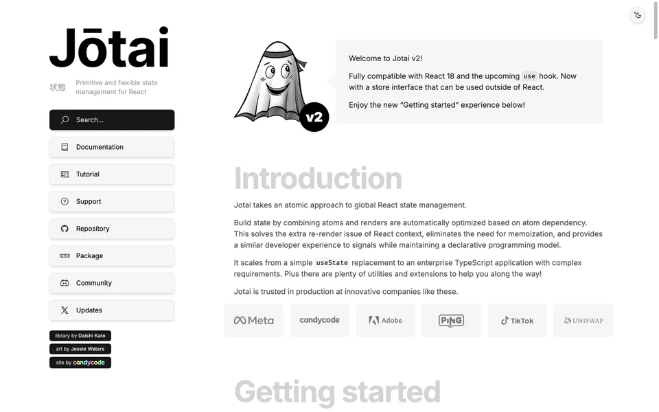 Screenshot of Jotai.org