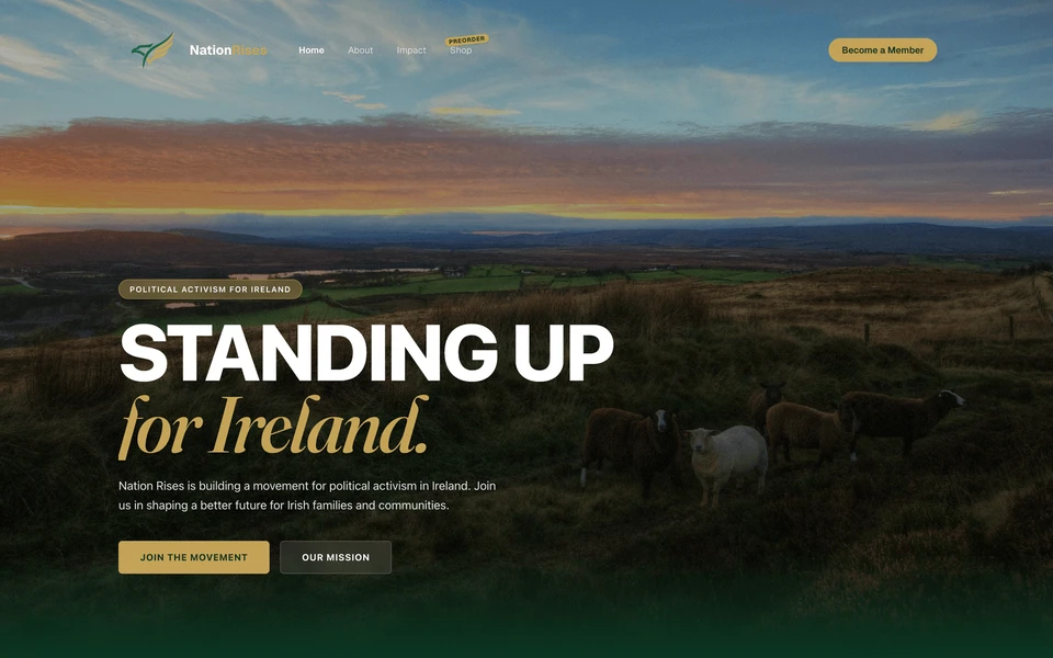 Screenshot of NationRises.com
