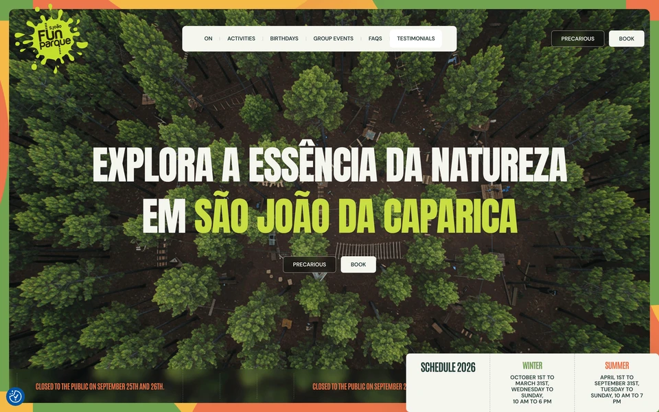 Screenshot of FunParqueSaoJoao.pt