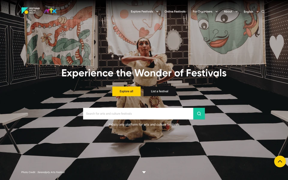 Screenshot of FestivalsFromIndia.com