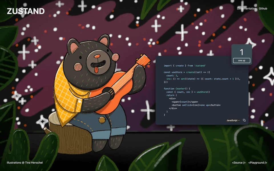 Screenshot of Zustand-Demo.pmnd.rs