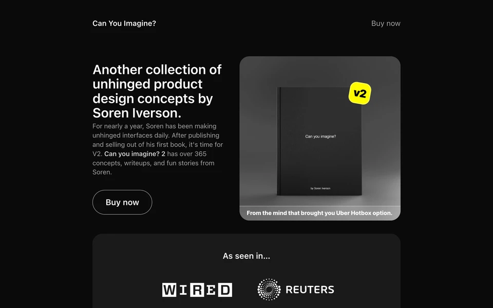 Screenshot of CanYouImagine.lol