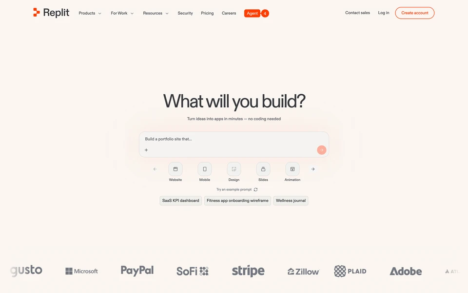 Screenshot of Replit.com
