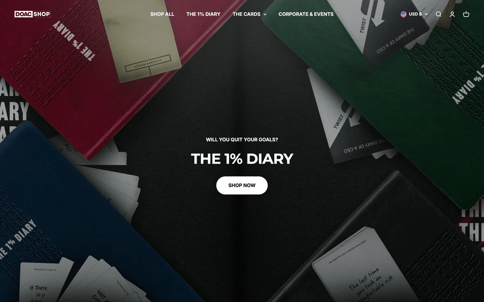 Screenshot of TheDiary.com