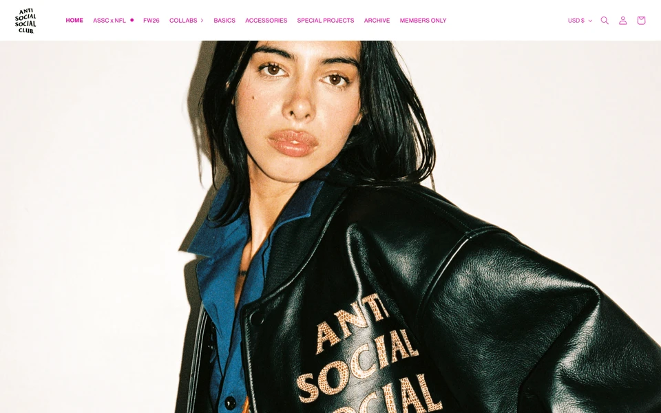 Screenshot of AntiSocialSocialClub.com