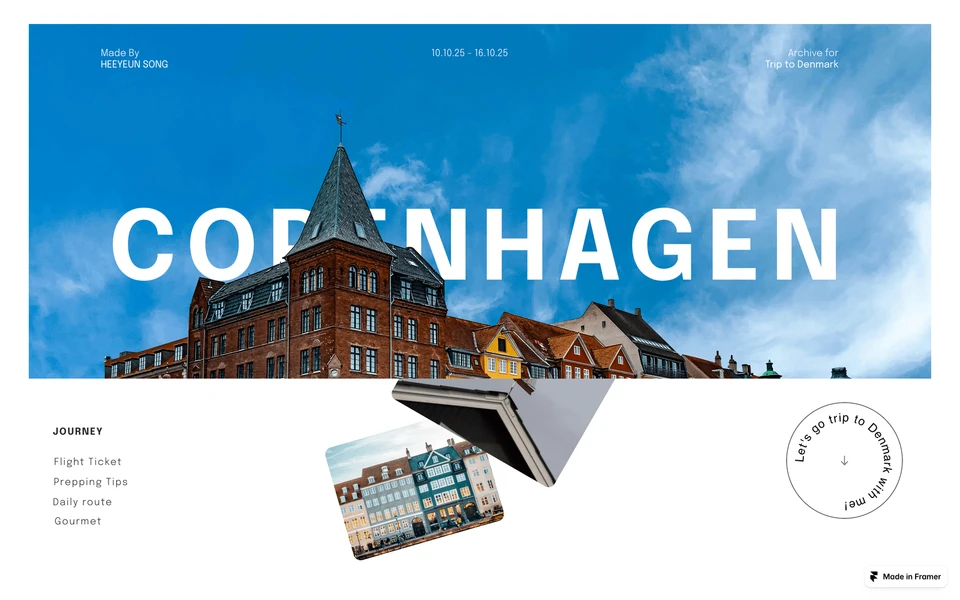 Screenshot of Framer.website CopenhagenArchive