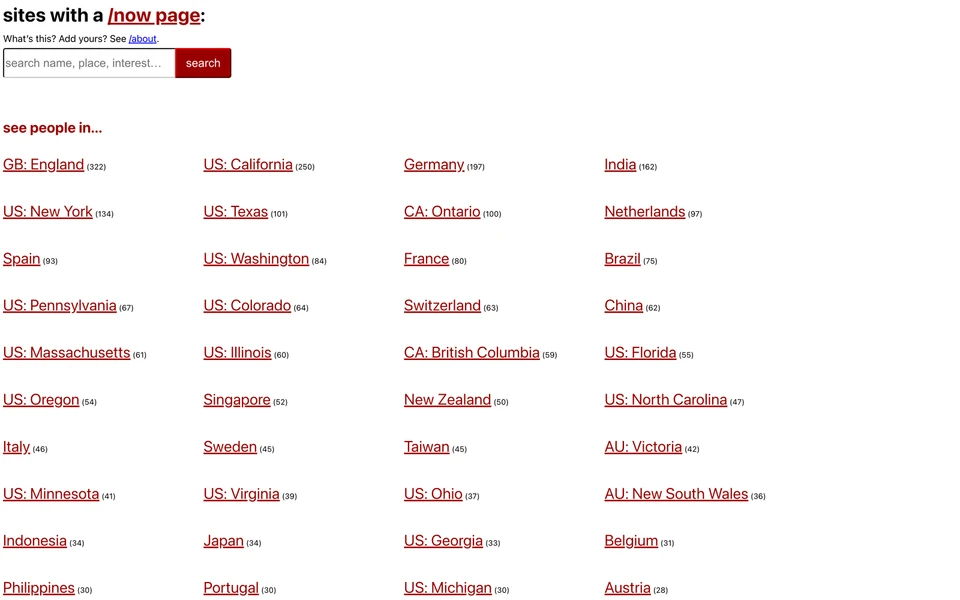 Screenshot of NowNowNow.com