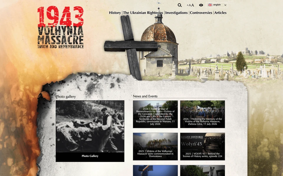 Screenshot of VolhyniaMassacre.eu