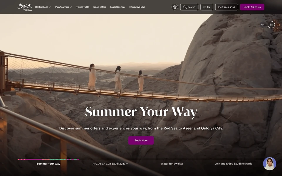 Screenshot of VisitSaudi.com