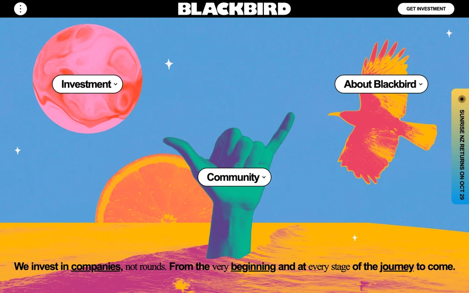 Screenshot of Blackbird.vc