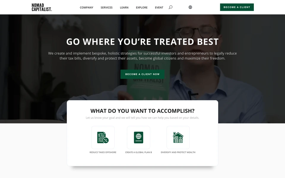Screenshot of NomadCapitalist.com