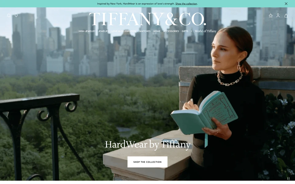 Screenshot of Tiffany.com