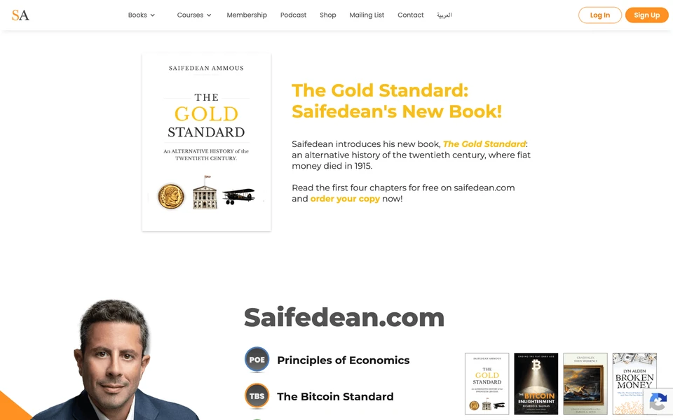 Screenshot of Saifedean.com