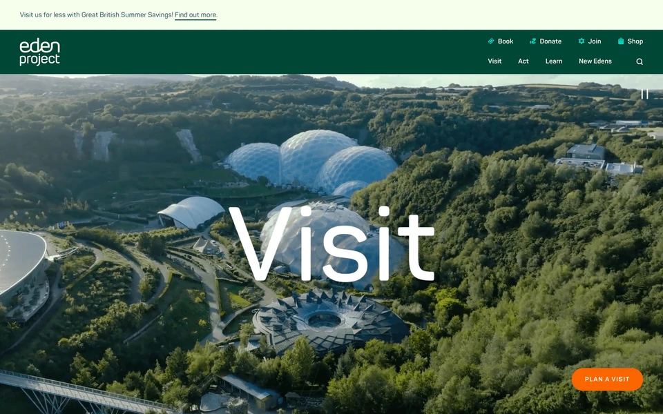 Screenshot of EdenProject.com