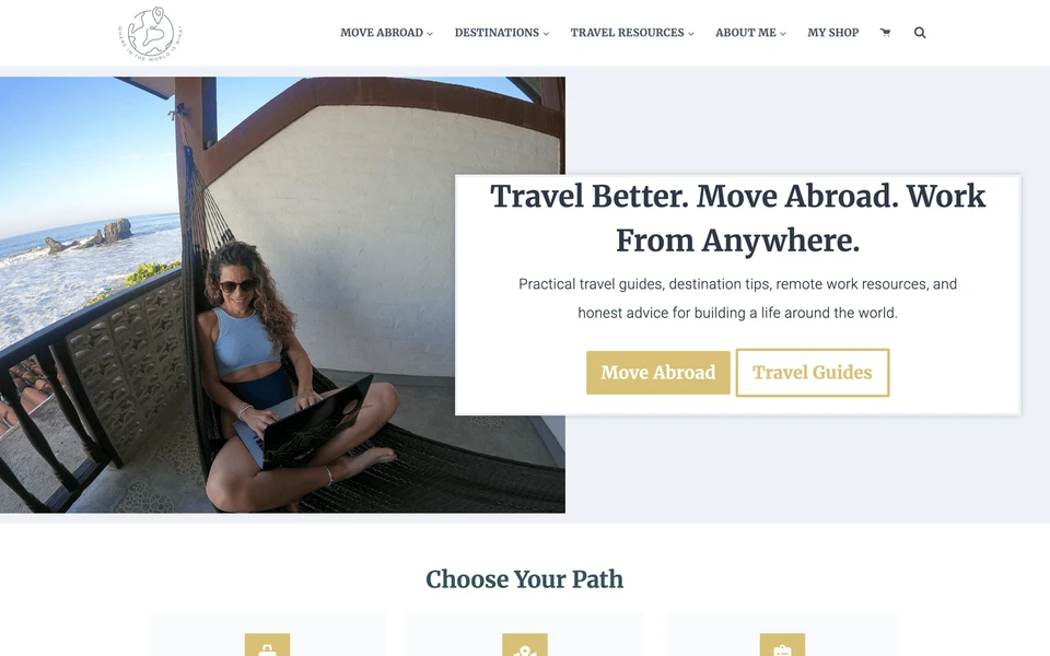 Screenshot of WhereInTheWorldIsNina.com
